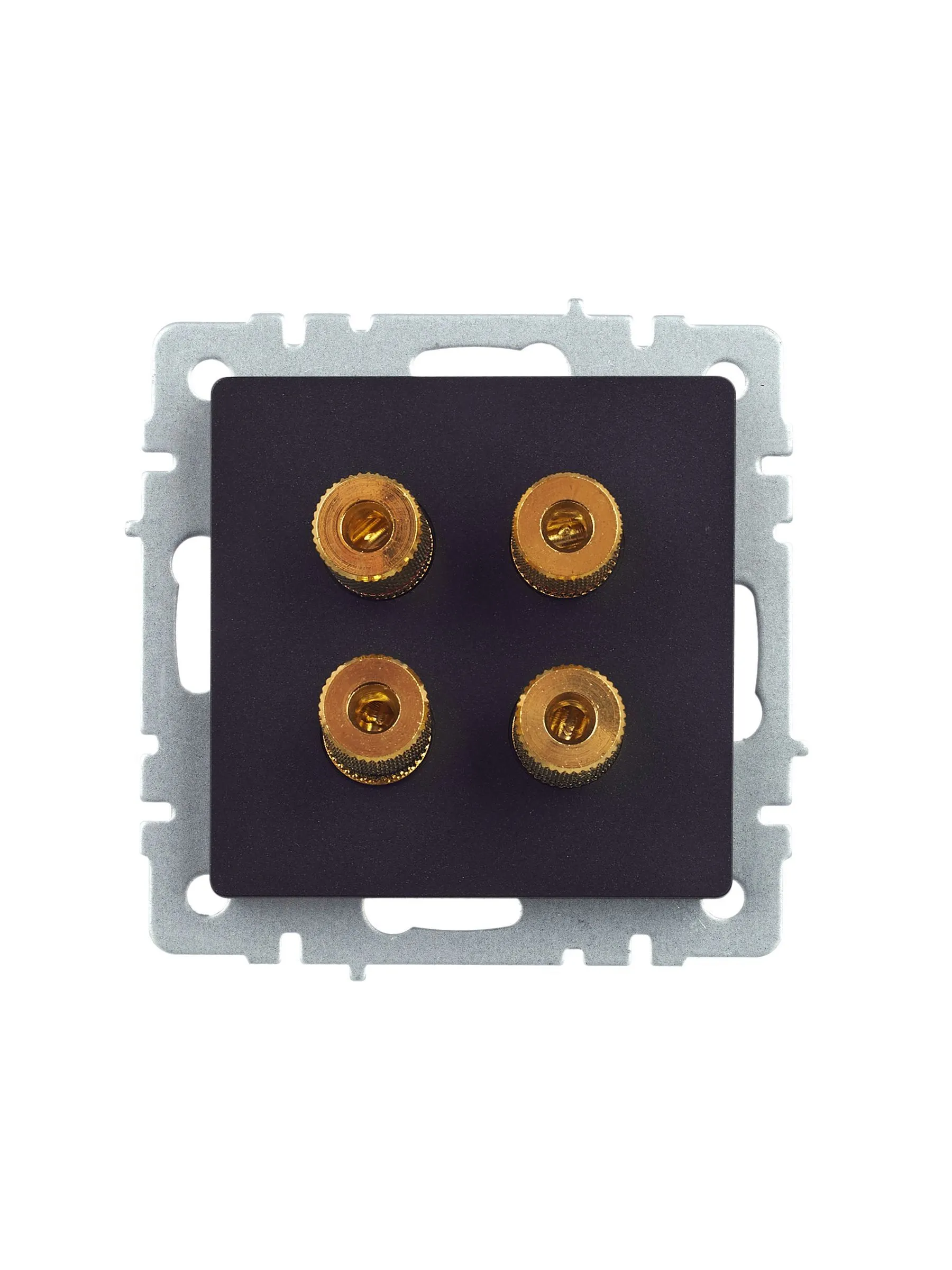 BRITE Аудиорозетка 4-местная РА10-БрЧ черный IEK - Фото 2