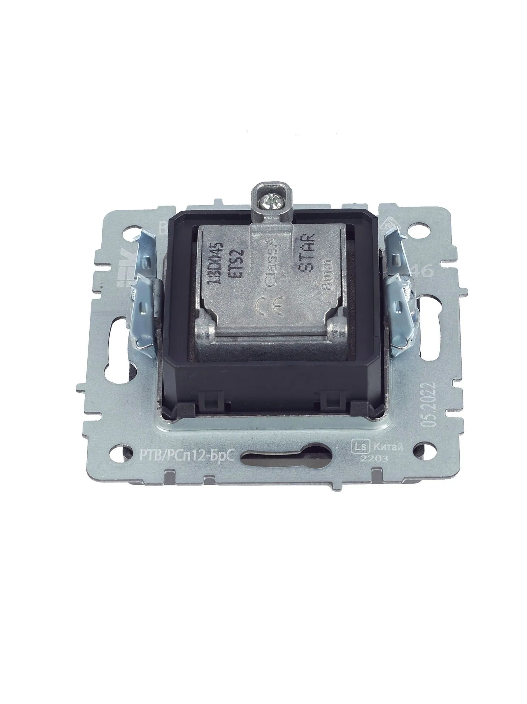 BRITE Розетка двойная TV+SAT РТВ/РСп12-БрС сталь IEK - Фото 5