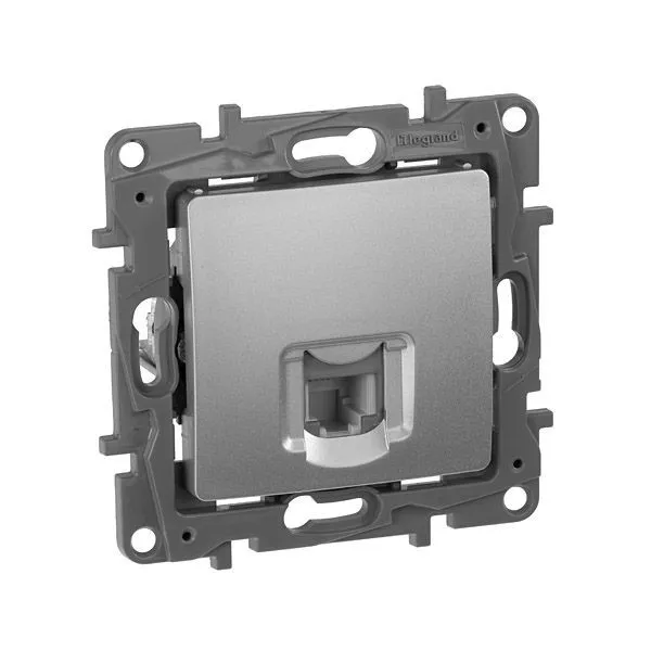 ETIKA Розетка телефонная RJ11 алюминий