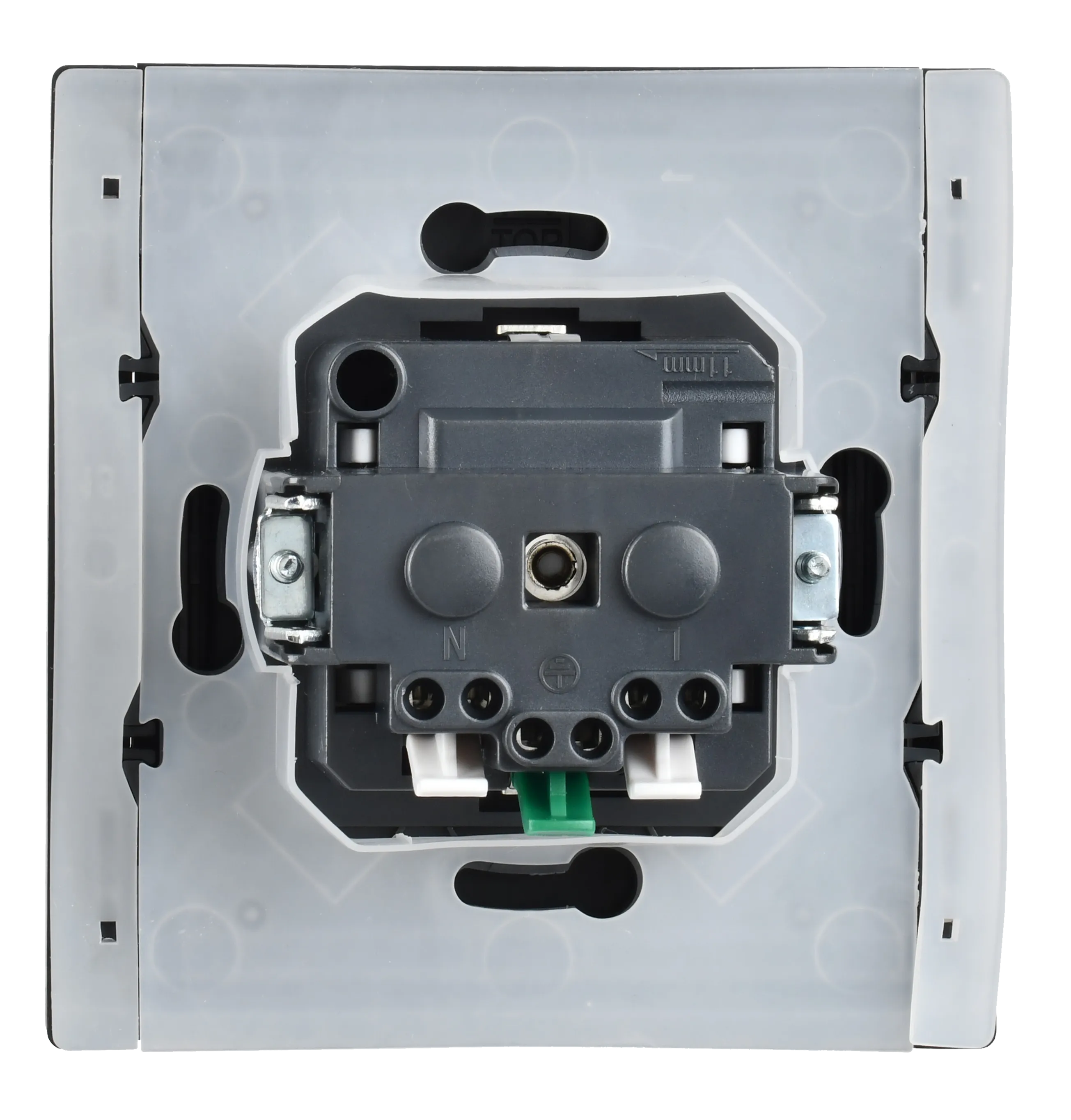 FORTE&PIANO Розетка 1-местная с заземлением с защитными шторками и крышкой безвинтовое крепление 16А IP44 FP319 серый IEK - Фото 6