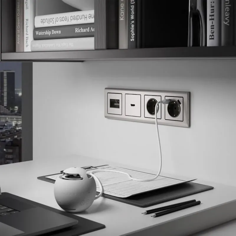 Рамка на 4 поста Metallic (глянцевый никель) Werkel - Фото 2