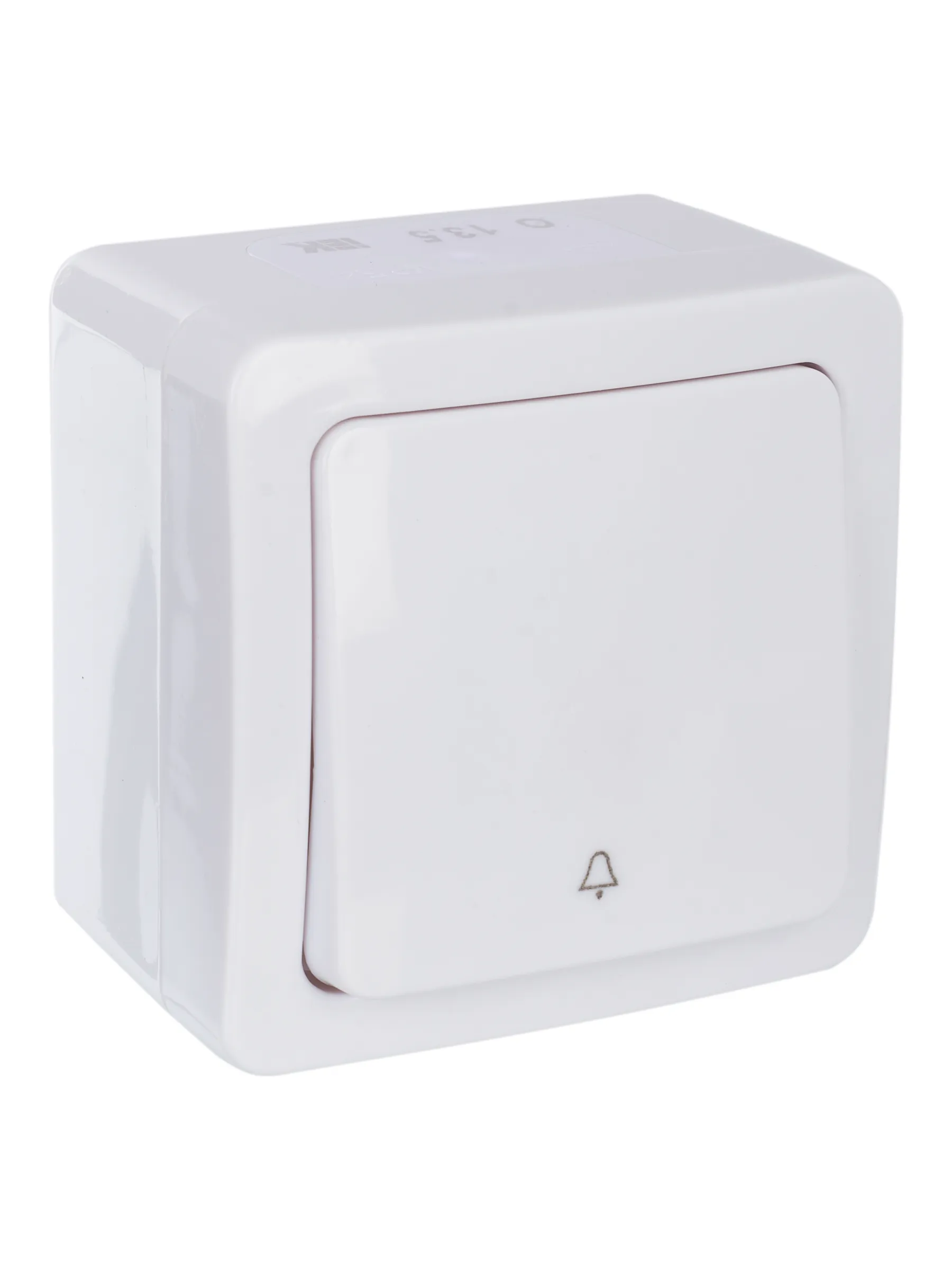 Выключатель 1-клавишный для открытой установки кнопочный ВСк20-1-0-ГПБ IP54 ГЕРМЕС PLUS (цвет клавиши: белый) IEK - Фото 3