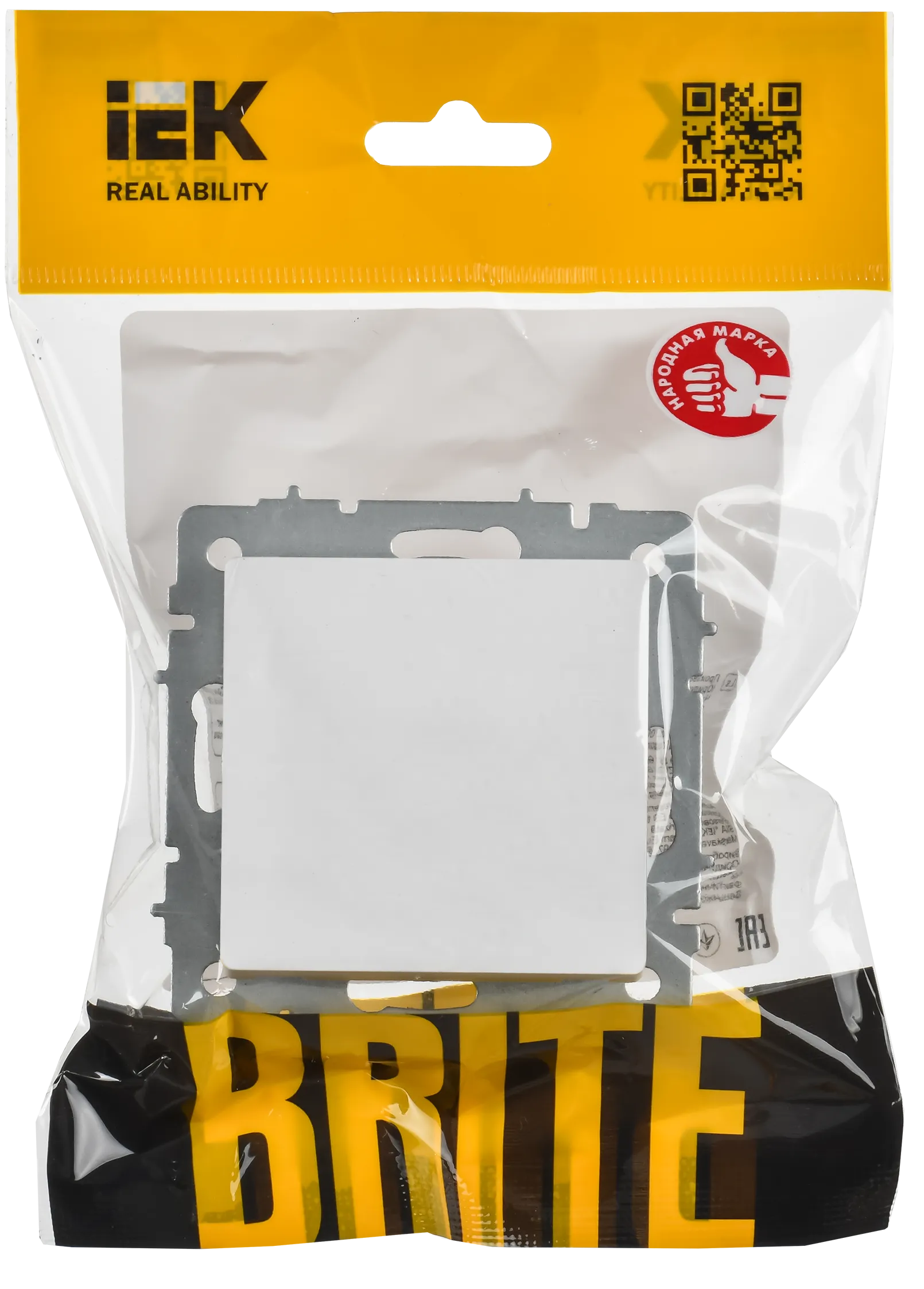 BRITE Заглушка с суппортом МЗ10-БрАБ арктический белый IEK - Фото 2