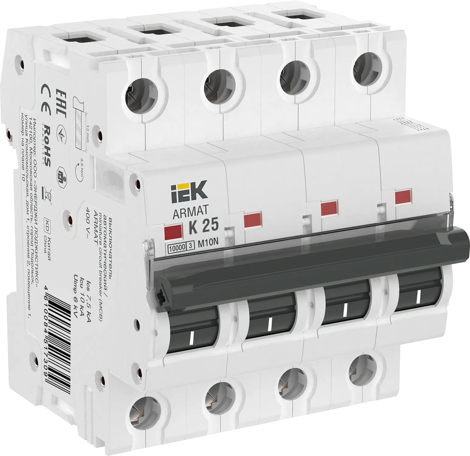 ARMAT Автоматический выключатель M10N 4P K 25А IEK