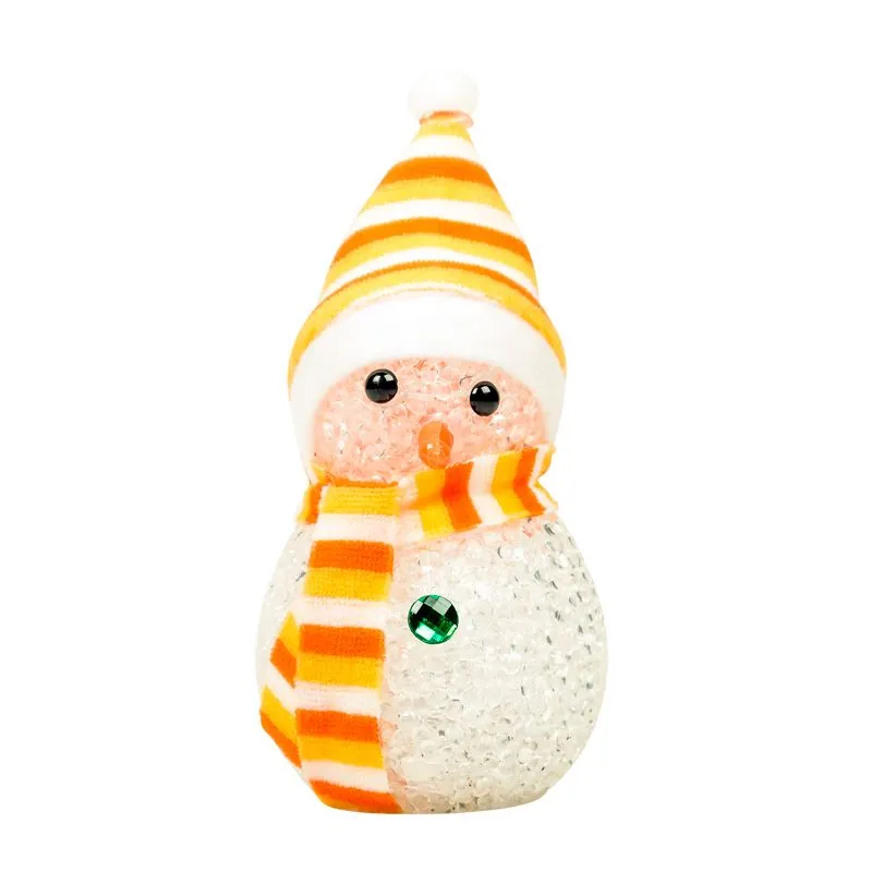 Фигура светодиодная Снеговик 17см, RGB - Фото 4