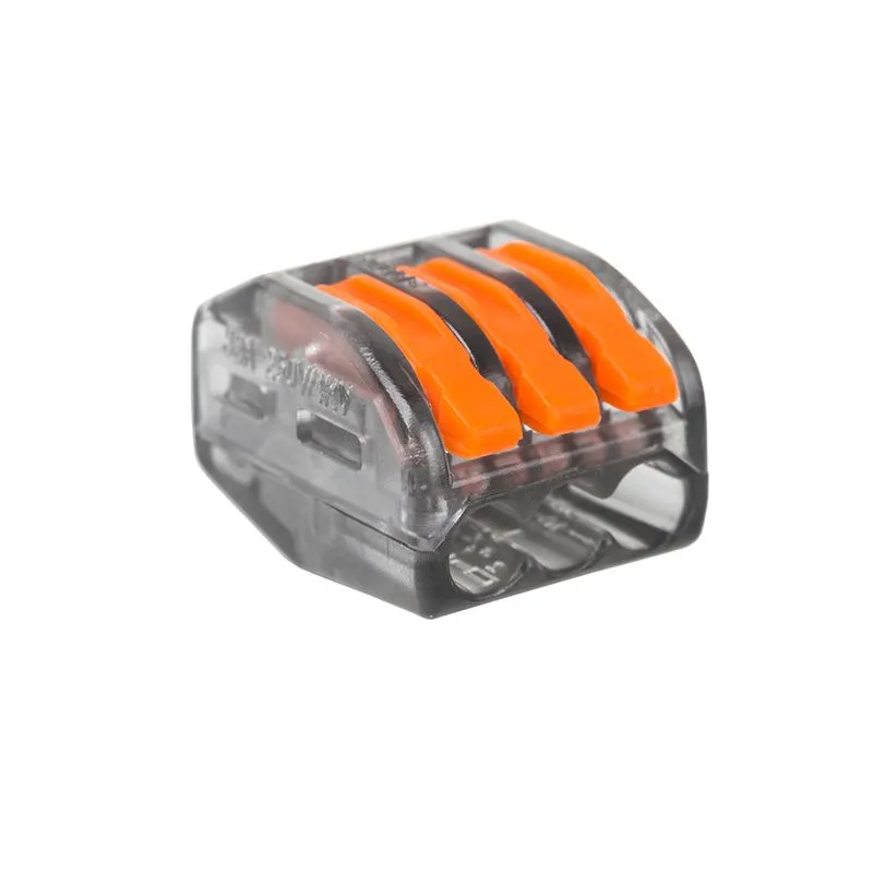 Универсальная клемма СМК 222-413, 3-проводная прозрачная 0,08-2,5/4 мм² (блистер 5 шт./уп.) REXANT - Фото 4