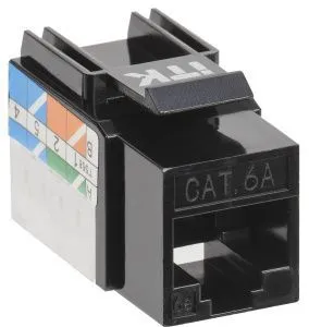 ITK Модуль Keystone Jack кат.6A UTP 110 IDC 90град чёрный CS1-1C6AU-11-09