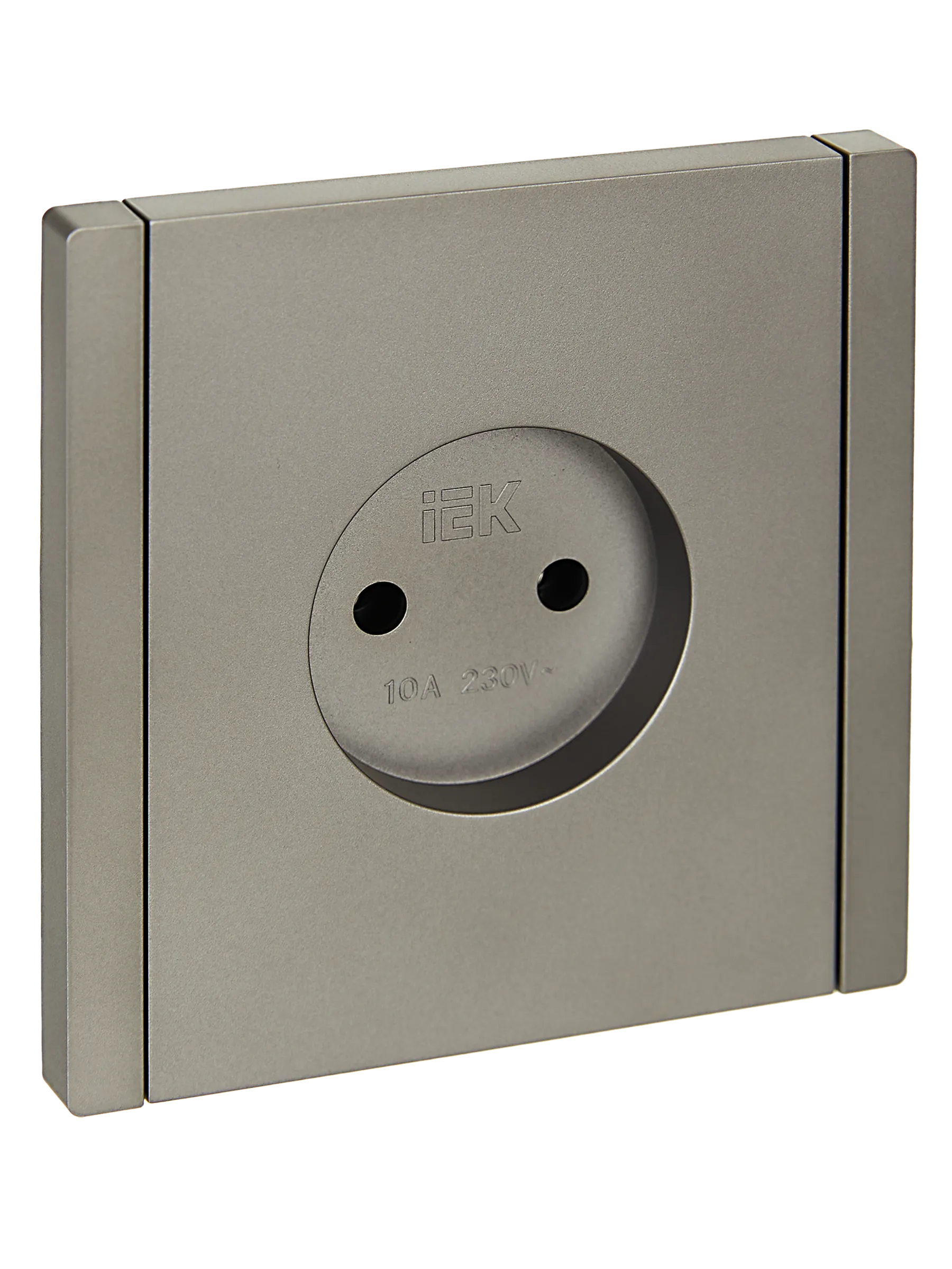 FORTE&PIANO Розетка 1-местная без заземления без защитных шторок винтовое крепление 10А FP518 сталь IEK FP-R10-10-K46
