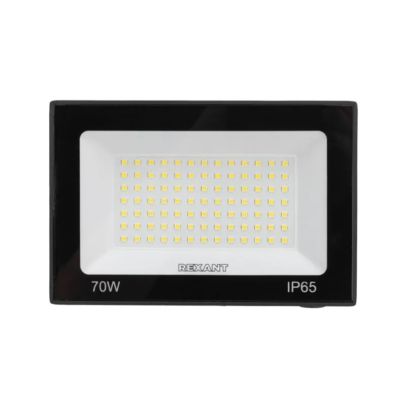 Прожектор светодиодный СДО 70Вт 5600Лм 6500К холодный свет, черный корпус REXANT