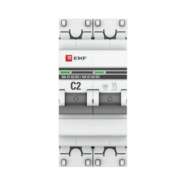 Авт. выкл. 2P 2А (С) 6кА ВА 47-63 DC EKF - Фото 2