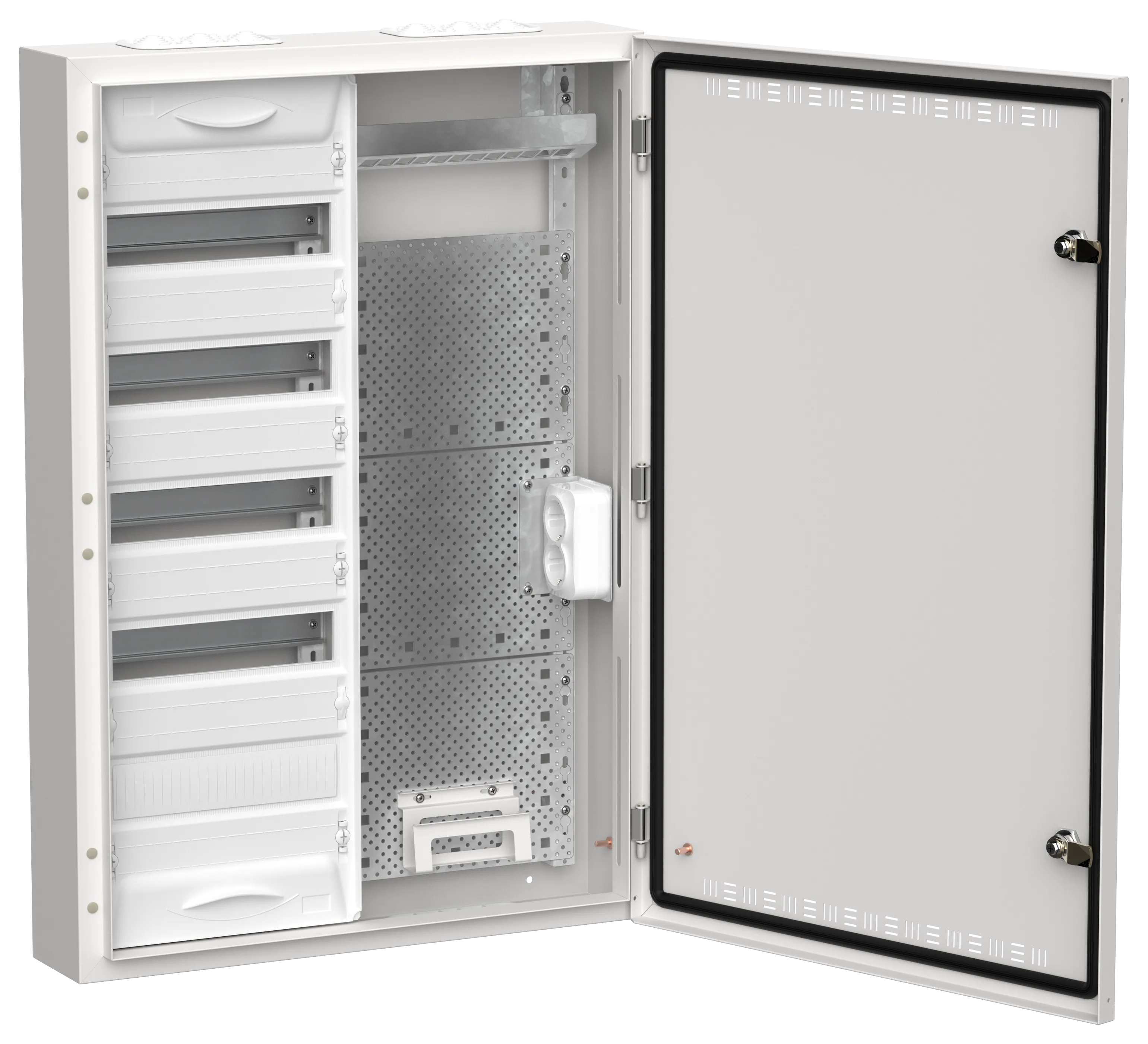 TITAN 5 Корпус комбинированный ЩРн-60 (2х60) 835х570х140мм IP30 белый IEK TI5-51-N-2X060-30