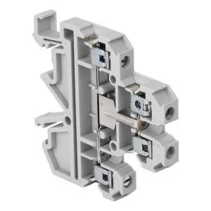 Клемма винтовая двухуровневая JXB-4/35L с перемычкой между уровнями серая EKF 