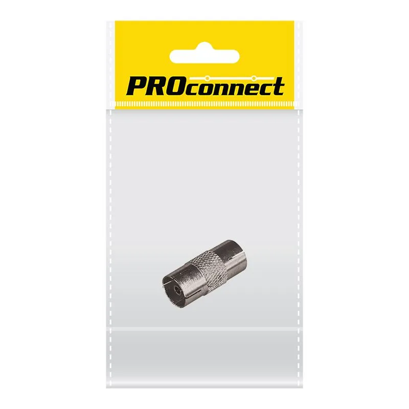 Переходник антенный, (гнездо TV - гнездо TV), (1шт) (пакет) PROconnect