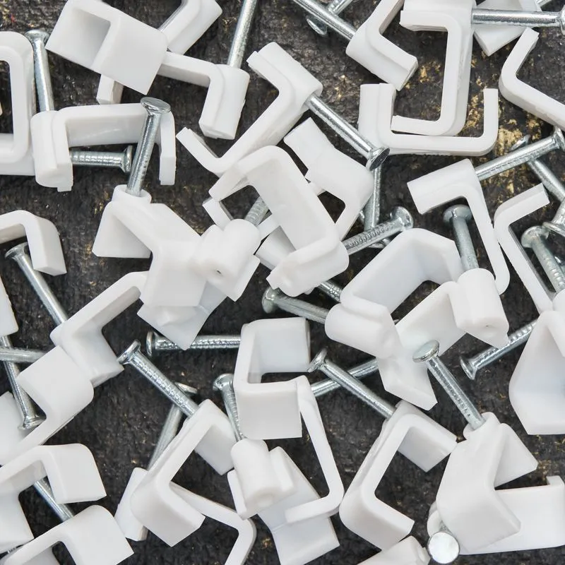 Крепеж кабеля плоский 14х7 мм, белый (50 шт/уп) REXANT - Фото 4