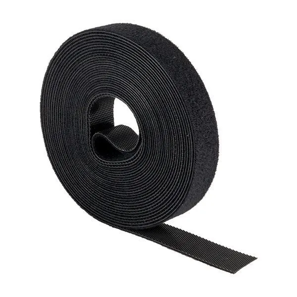 Хомут-липучка 16 мм (5м ролл) черный EKF hlft-1-b