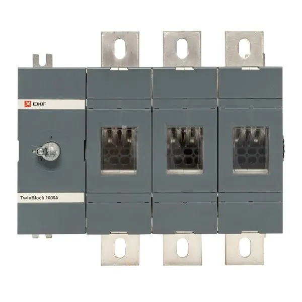 Рубильник 1000A 3P без рукоятки управления TwinBlock EKF - Фото 2