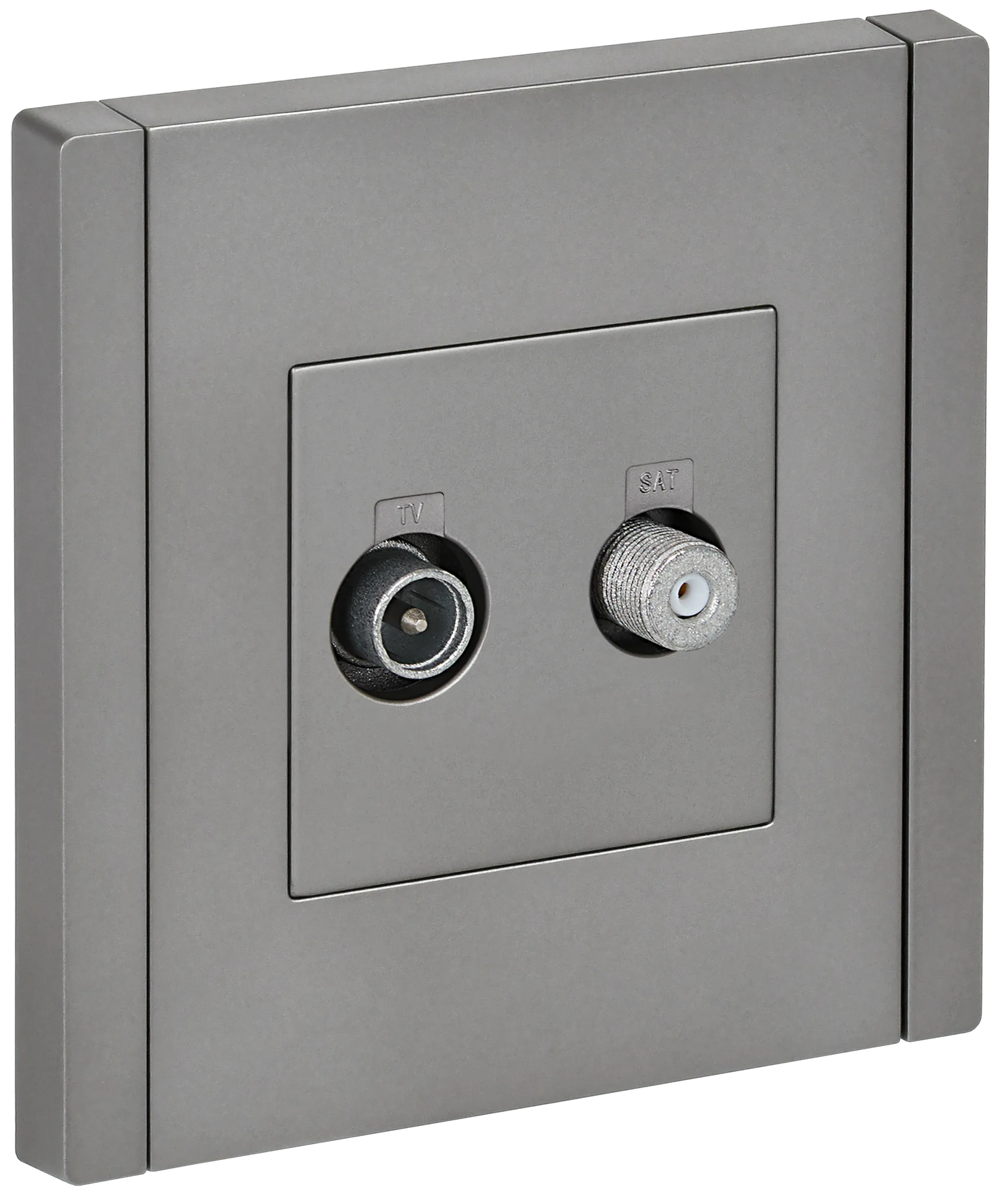 FORTE&PIANO Розетка двойная TV+SAT FP538 сталь IEK