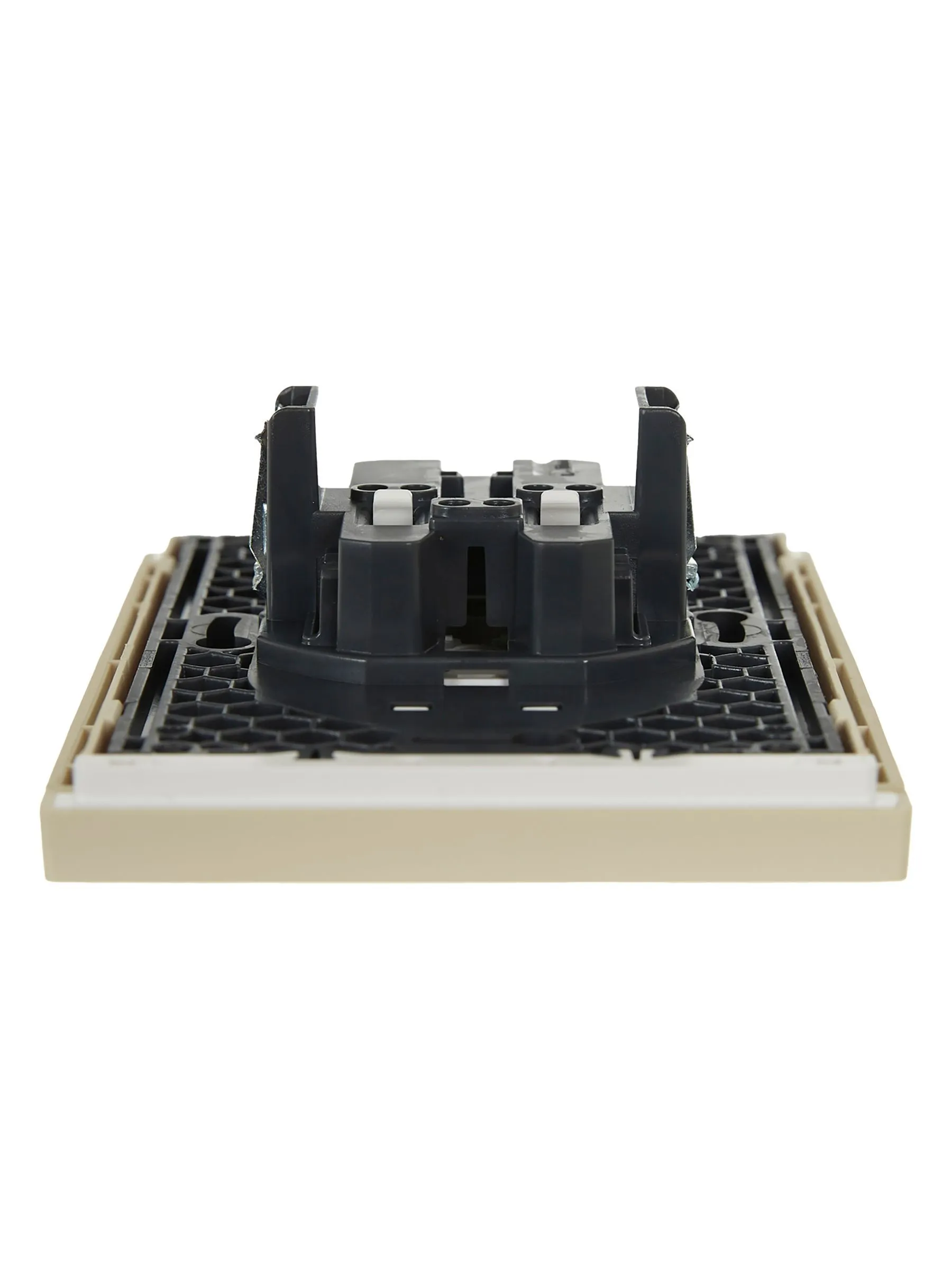 FORTE&PIANO Розетка 2-местная без заземления без защитных шторок безвинтовое крепление 10А FP426 ваниль IEK - Фото 6