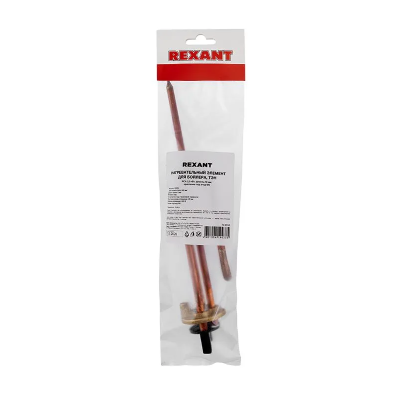 Нагревательный элемент для бойлера ТЭН RCA 2,0 кВт, фланец  48 мм (длинные контакты), место плод анод М5 REXANT - Фото 2
