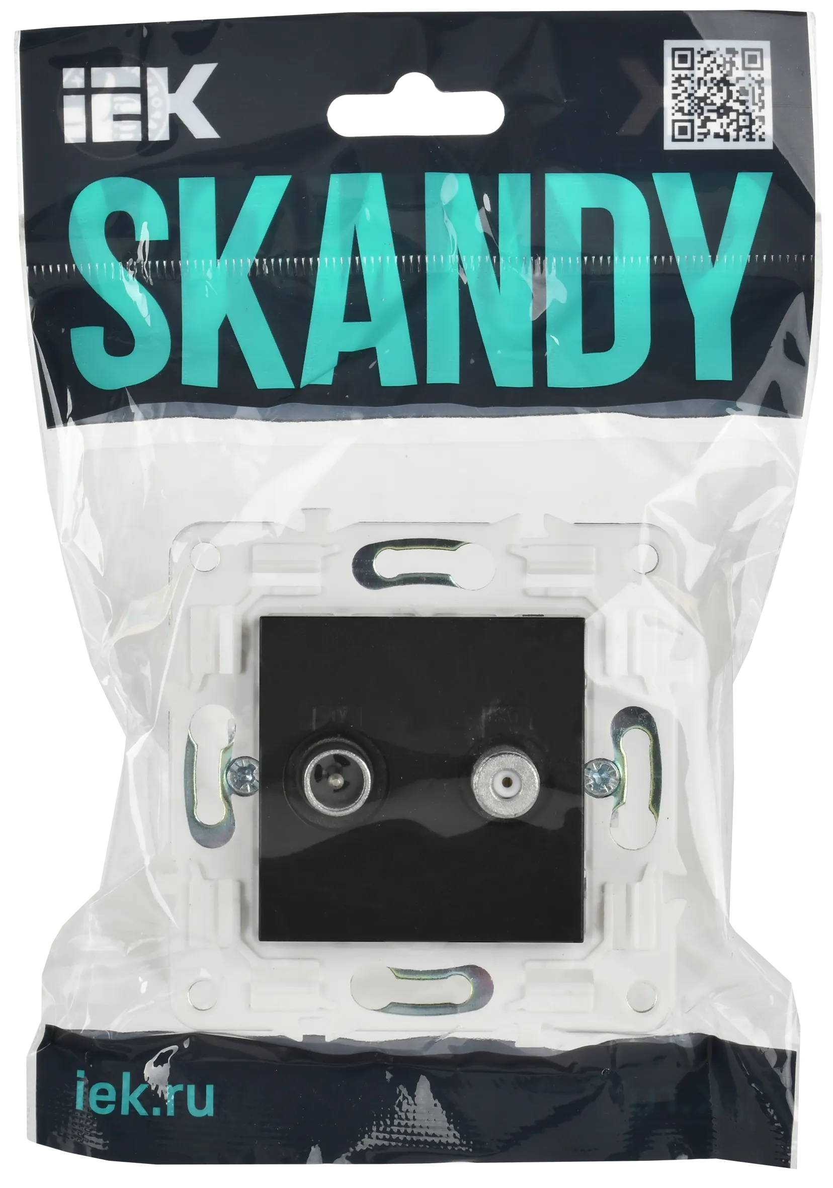 SKANDY Розетка двойная TV+SAT SK-A13Bl черный IEK - Фото 2