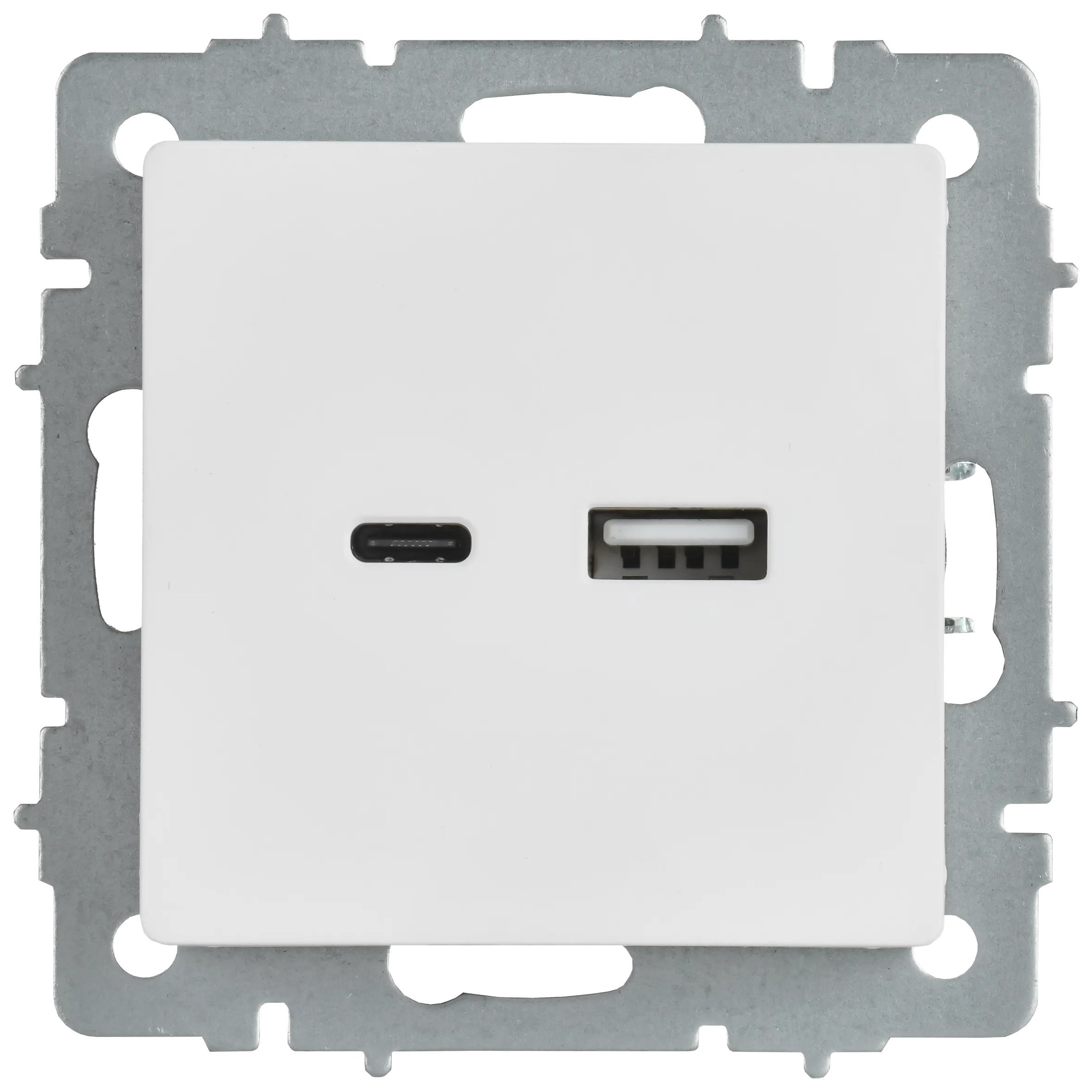 BRITE Розетка USB A+C 18Вт РЮ11-1-БрАБ арктический белый IEK - Фото 6