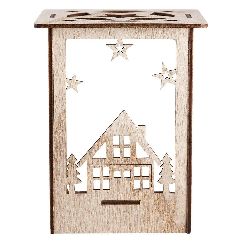 Деревянная фигурка с подсветкой Волшебный фонарик 13,8x11x11 см - Фото 4