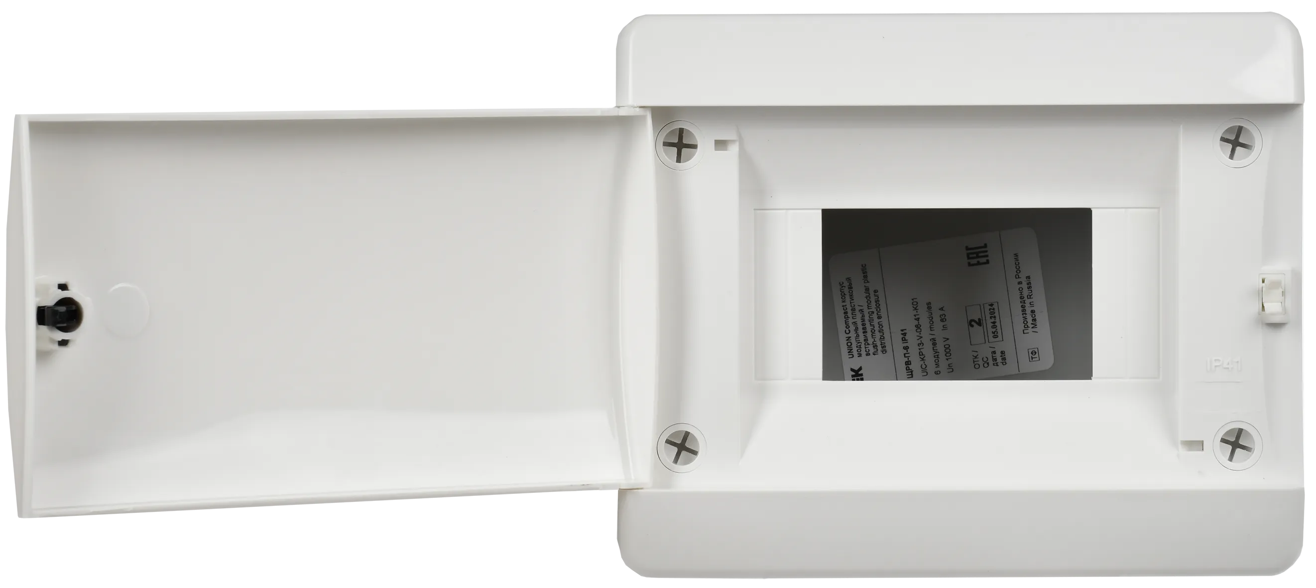 UNION Compact Корпус пластиковый ЩРВ-П-6 IP41 белая дверь IEK - Фото 6