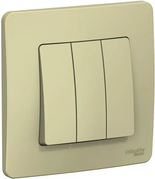 Выключатель 3-кл. СП Blanca 10А IP20 (сх. 1+1+1) 250В беж. SE BLNVS100507 - Фото 3