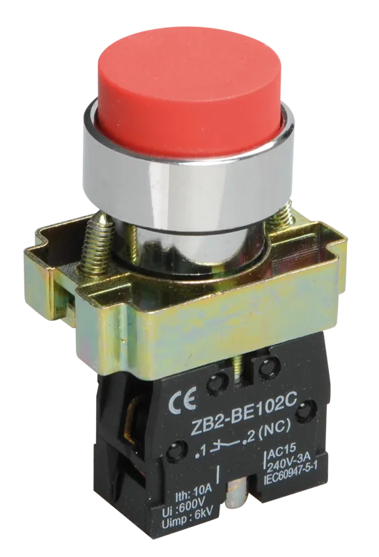 Кнопка управления LAY5-BL42 без подсветки красная 1NC IEK