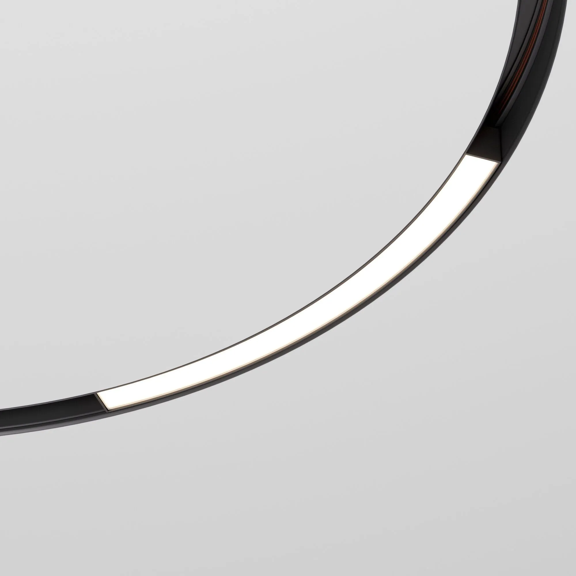 Slim Magnetic Трековый светильник для радиусного шинопровода 16W 4200K Planar чёрный Ø 800мм - Фото 4