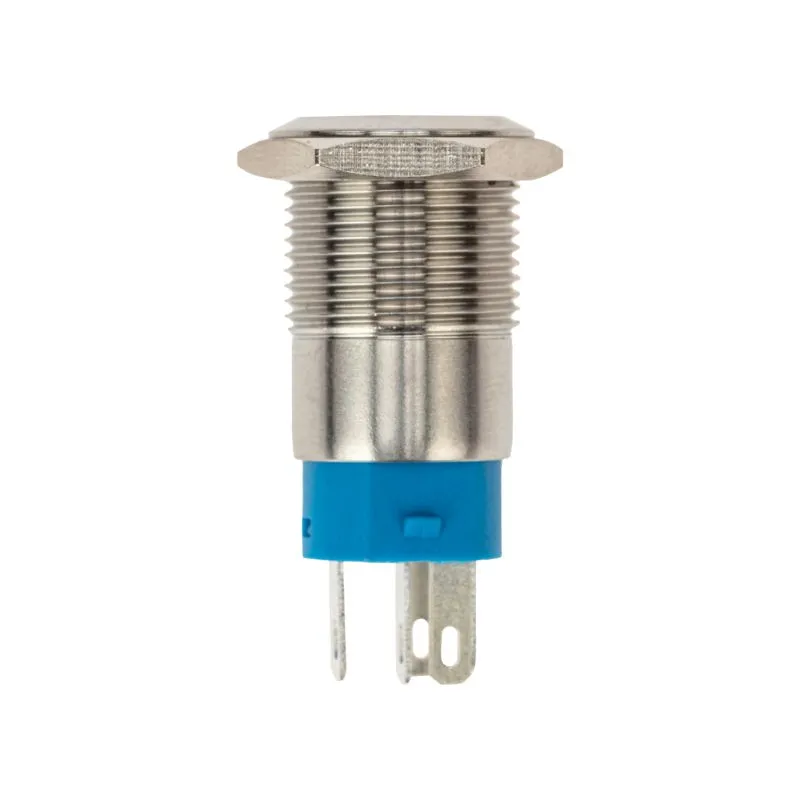 Кнопка антивандальная Ø16 250В Б/Фикс (5с) OFF-(ON) / ON-(OFF) плоская подсв/красная POWER (A-16-F5) REXANT - Фото 3