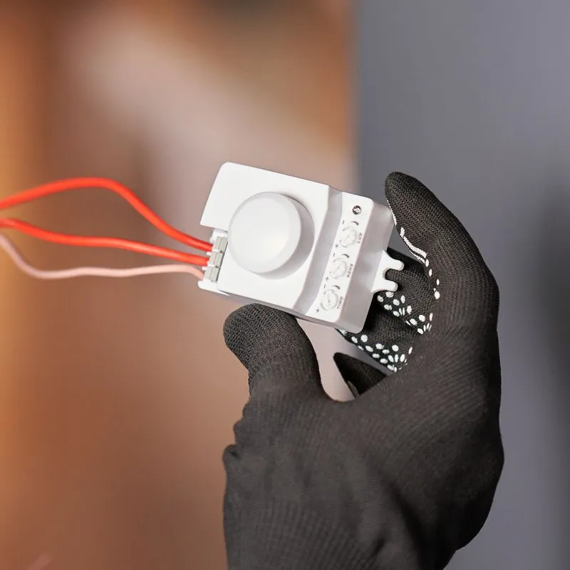 Датчик движения настенно-потолочный микроволновый ДДНПМ 01, 180°/360º, 1200Вт, 3-2000Лк, 3-6м, 10-720 сек. 5,8ГГц REXANT - Фото 2