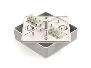 Коробка монтажная с клем. колодкой 100х100х29мм БЕЛАЯ (42шт) GE41219-01