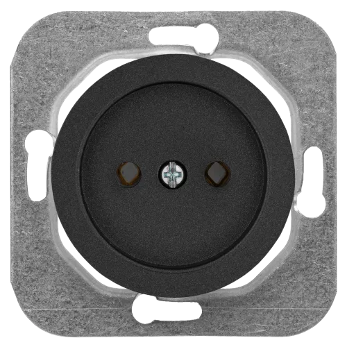 Розетка штепсельная скрытой установки РС16-1401 графит