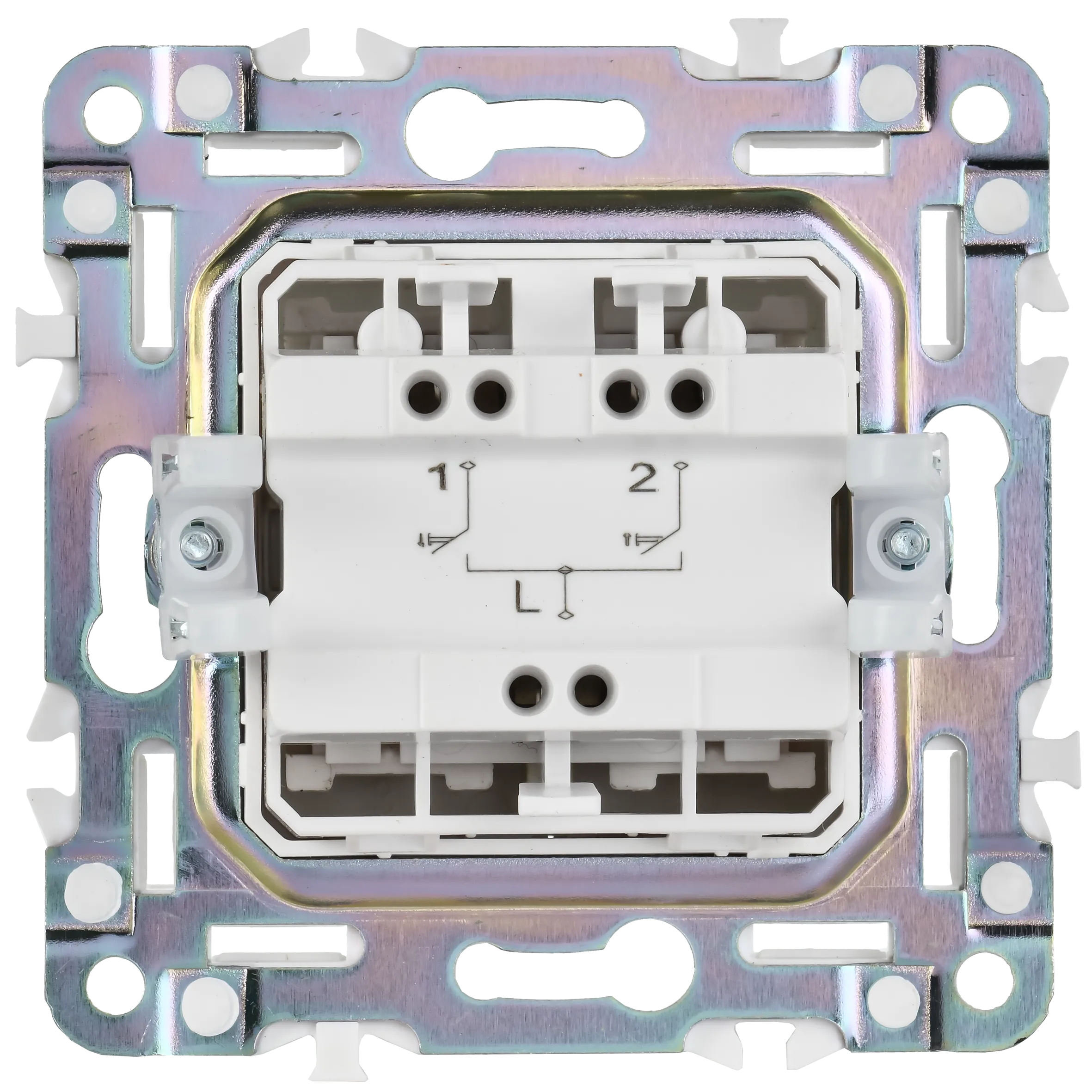 SKANDY Выключатель жалюзи 10А SK-V12W арктический белый IEK для дома - Фото 4