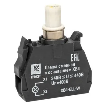 Лампа сменная c основанием XB4 белая 400В