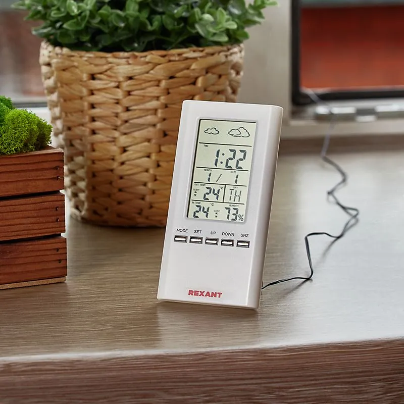 Метеостанция комнатно-уличная S3331SC с проводным датчиком REXANT - Фото 2