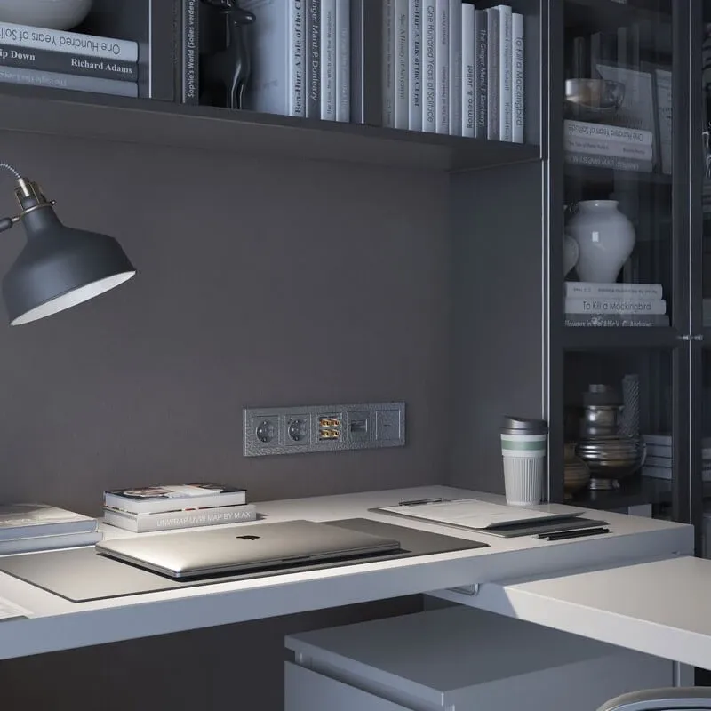 Розетка с заземлением (hammer серебряный) Werkel - Фото 7