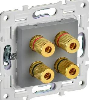 SKANDY Аудиорозетка 4-местная SK-A01Gr серый IEK SK-S40-K03