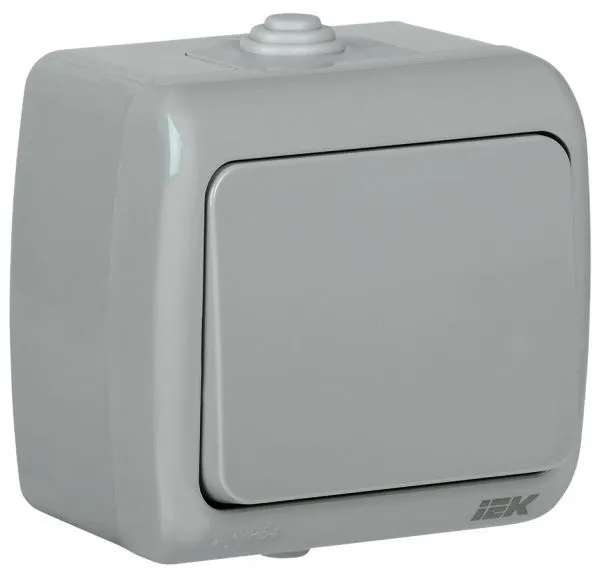 AQUATIC Выключатель 1-клавишный для открытой установки 10А IP54 ВС-20-1-0-А IEK EVA10-K03-10-54