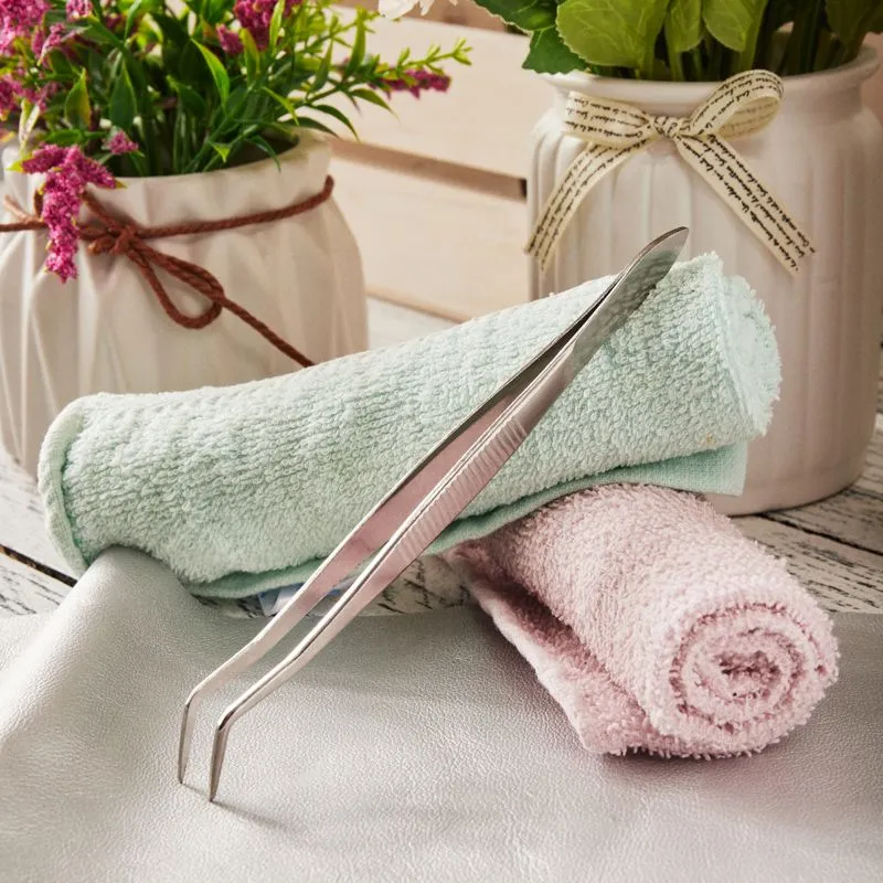 Пинцет изогнутый, узкий, рифленый 160мм REXANT - Фото 2