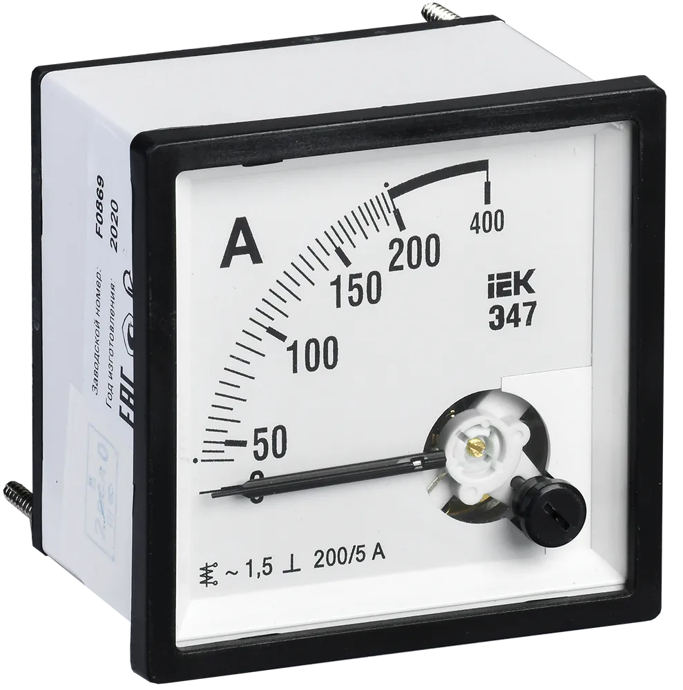 Амперметр аналоговый Э47 200/5А класс точности 1,5 96х96мм IEK