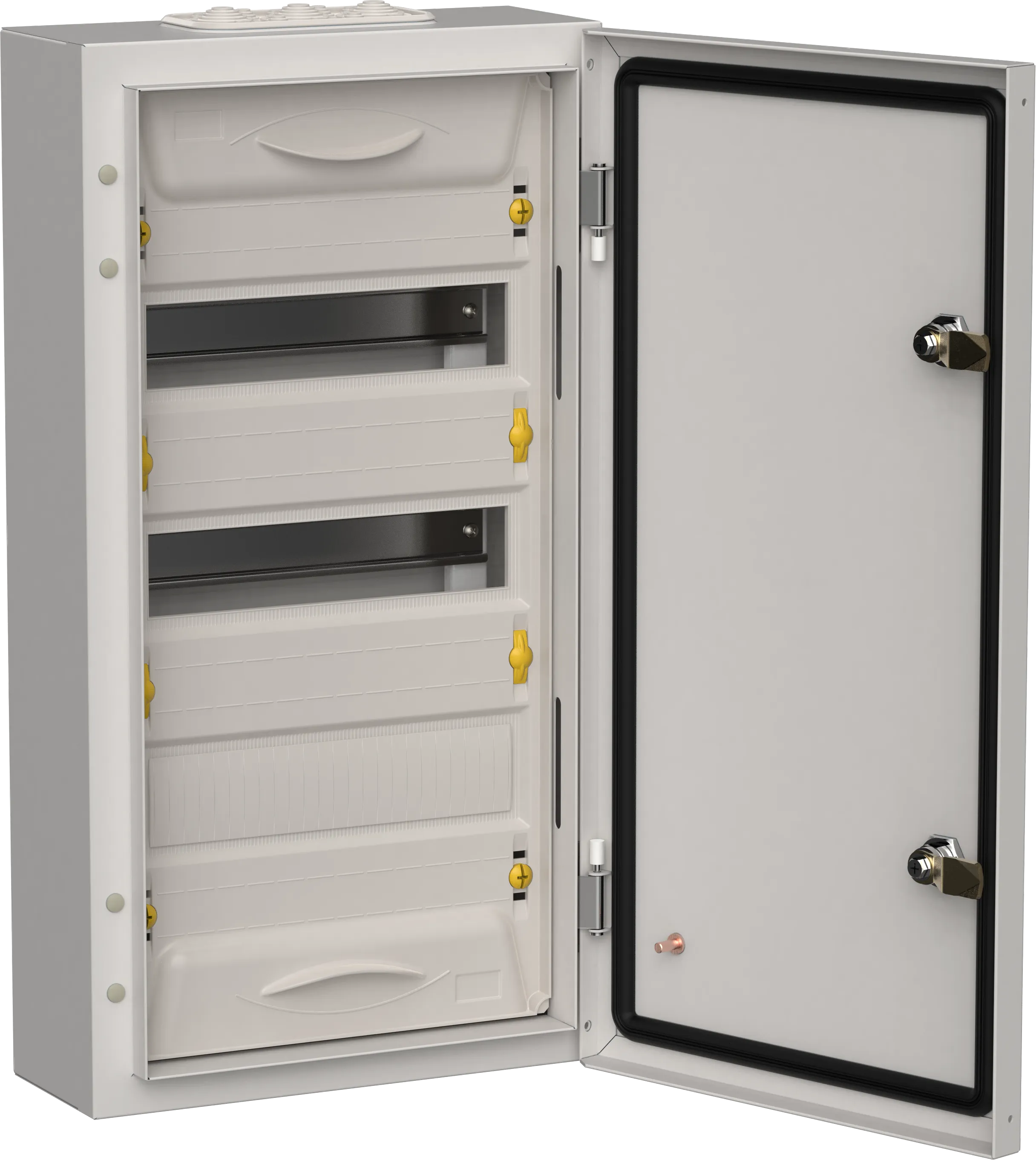 TITAN 5 Корпус металлический ЩРн-36 (1х36) 585х310х140мм IP54 серый (одна дверь) IEK