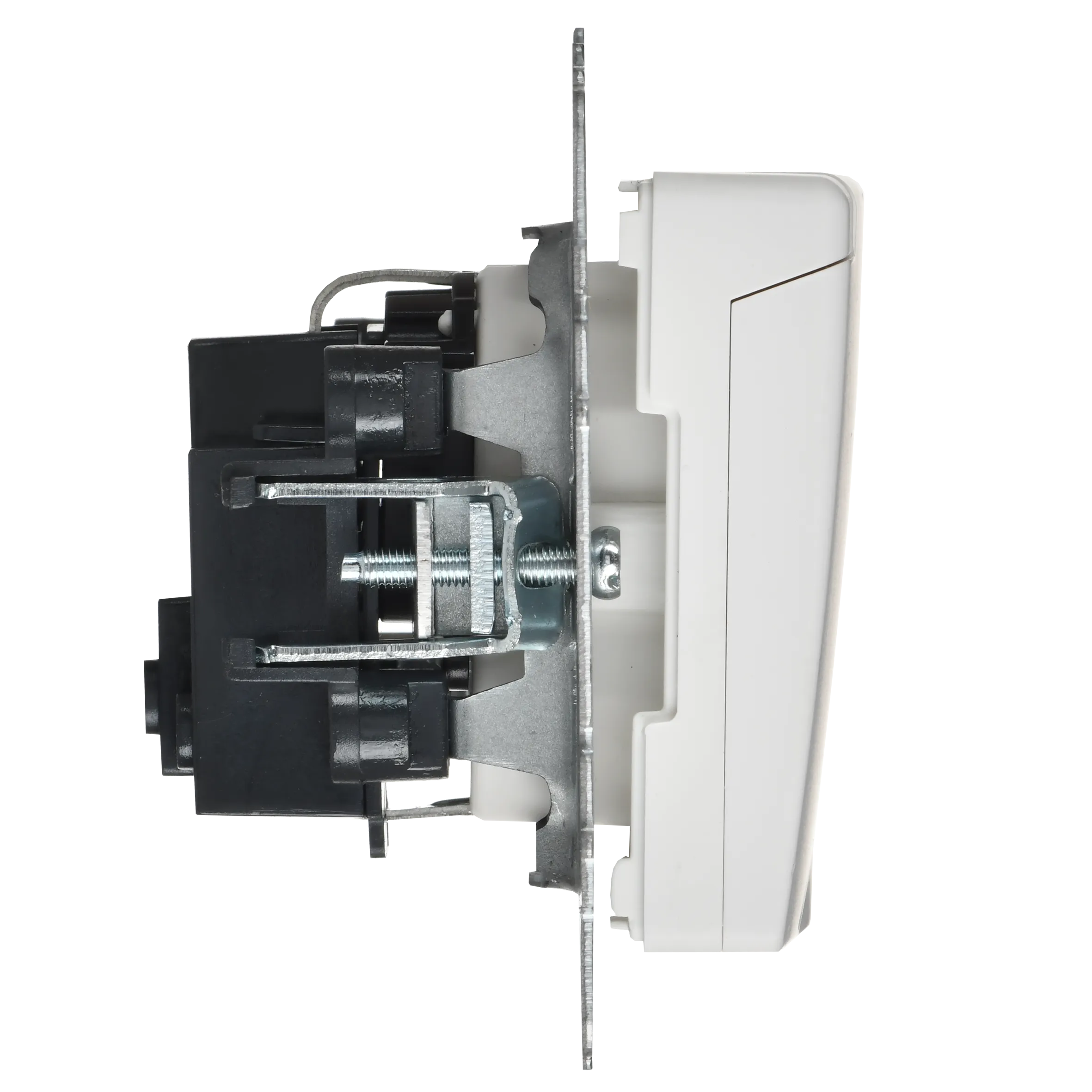 BRITE Розетка 1-местная с заземлением с защитными шторками и крышкой 16А IP20 РСбш10-3-БрАБ арктический белый IEK - Фото 6