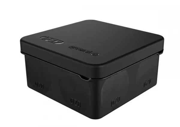 Коробка для прямого монтажа о/п 80х80х40 IP67 ЧЕРНАЯ безгалог (HF) атмосферост. (60 шт.) GREENEL PRO
