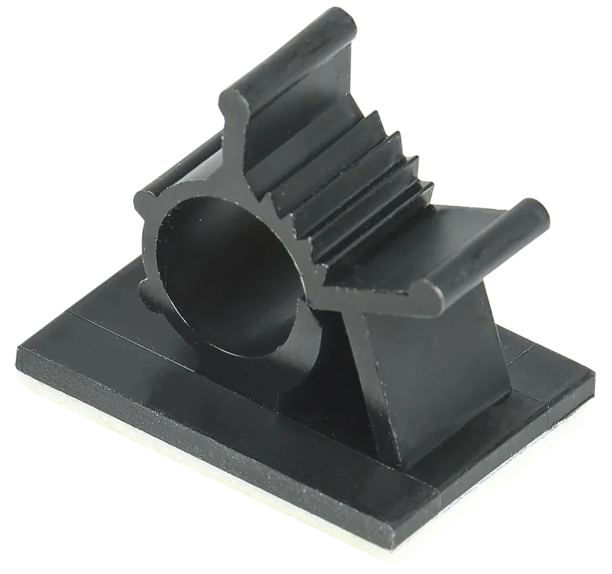 Клипса самоклеящаяся КС-10 черная (24 шт) IEK