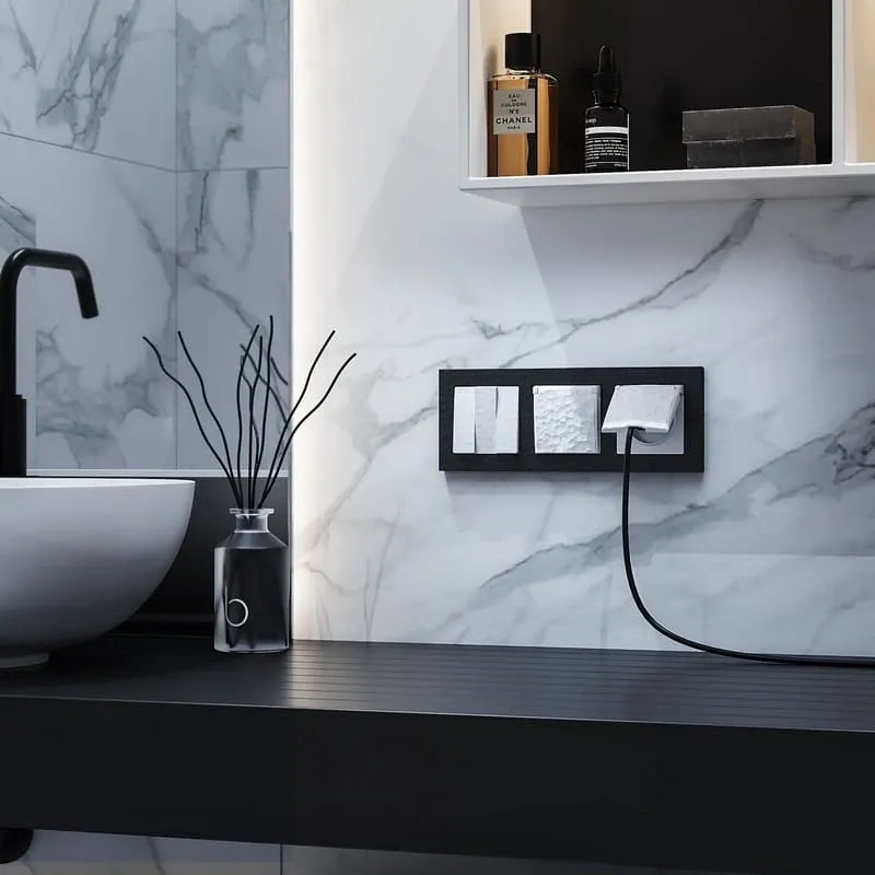 Рамка на 3 поста Hammer (черный) Werkel - Фото 4