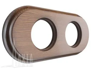 Рамка 2х-мест, дерев, скрыт,уст,, овал, темный дуб Лахта "СенатЪ" GE70842-26