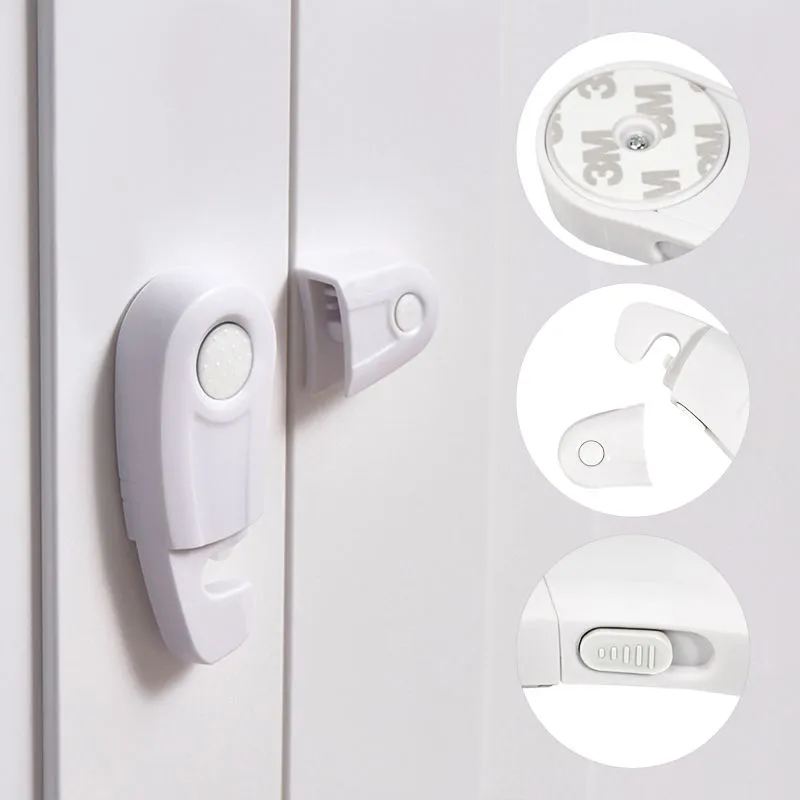 Внешний замок-блокиратор для створок шкафов, 4х9,6 см (2 шт/уп) HALSA - Фото 3