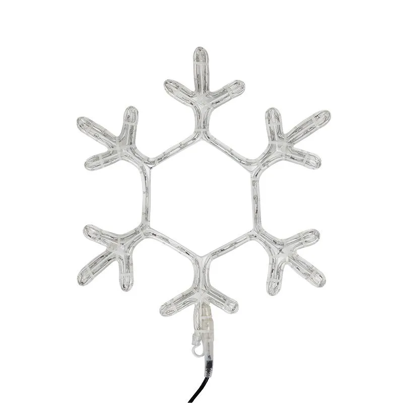 Фигура Снежинка цвет ТЕПЛЫЙ БЕЛЫЙ, размер 45x38 см NEON-NIGHT - Фото 3